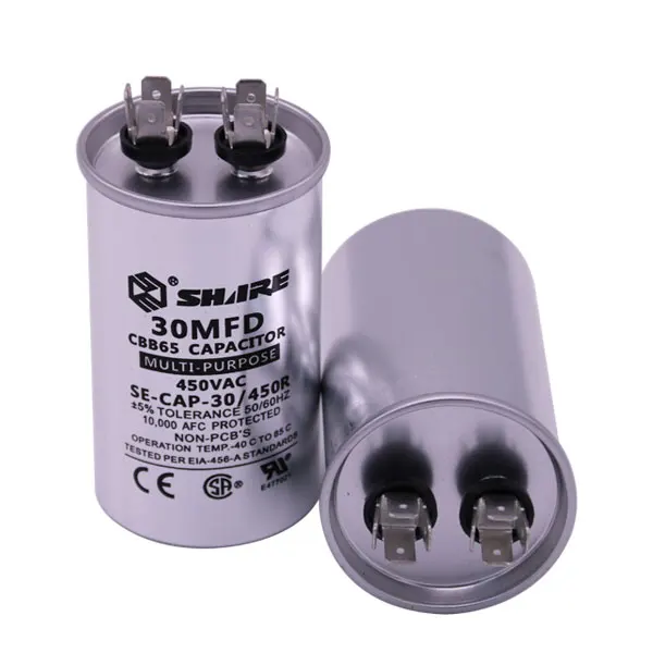 Алюминиевый Электрический конденсатор cbb65a для генератора