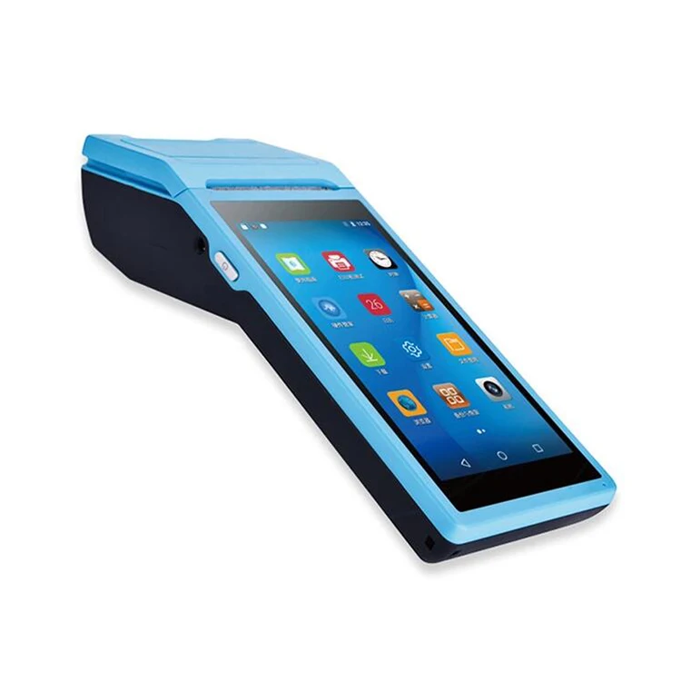 5.5 inch capacitive touch mini pc windows and android handheld POS system thermal printer scanner NFC 3G cheap price android POS