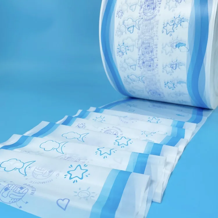 PE Diaper Raw materia FACTORY  Free samples of hot air breathable baby adult diapers PE cast polypropylene film