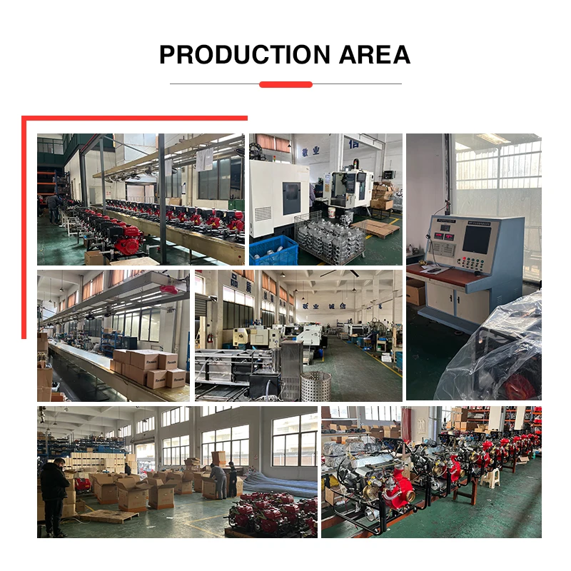 Quality fire protection equipment double stage impellers portable gasoline fire fighting centrifugal water pump