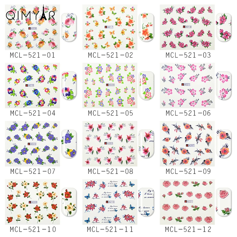 New style Nail Art Sticker Water Transfer printing Nail Decal  Design Nail Stickers