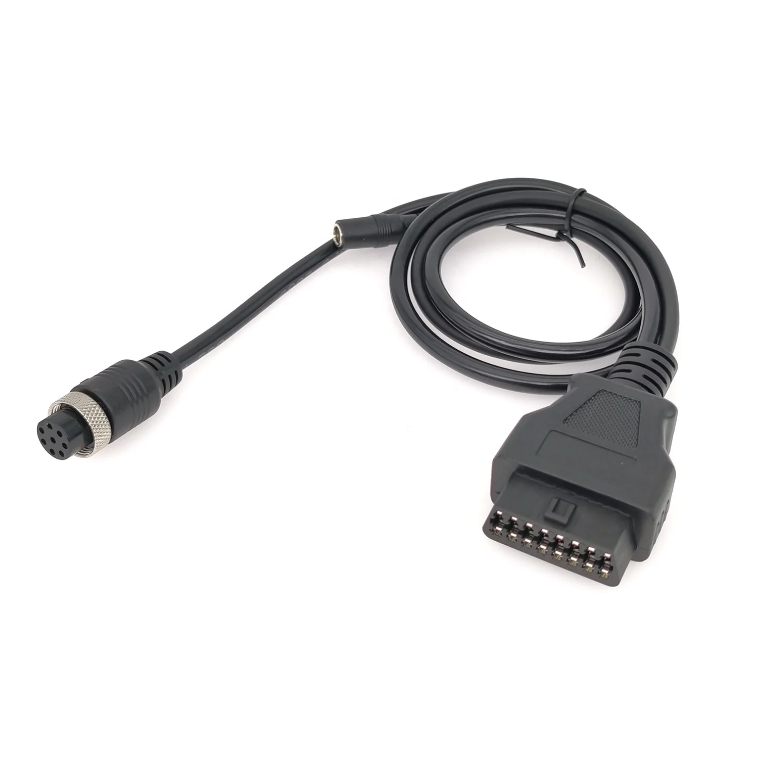 Custom Male Female OBD Connector to GX16 7Pin 8Pin Cable With DC Jack Barrel