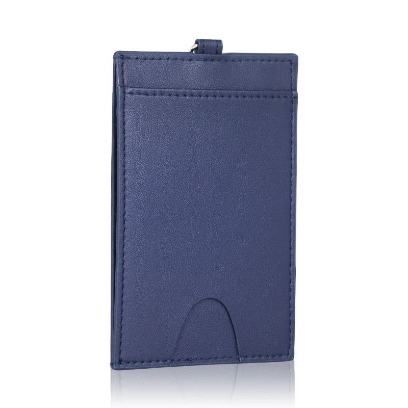 Wholesale leather id badge holder certificate card holder slim leather badge card holder