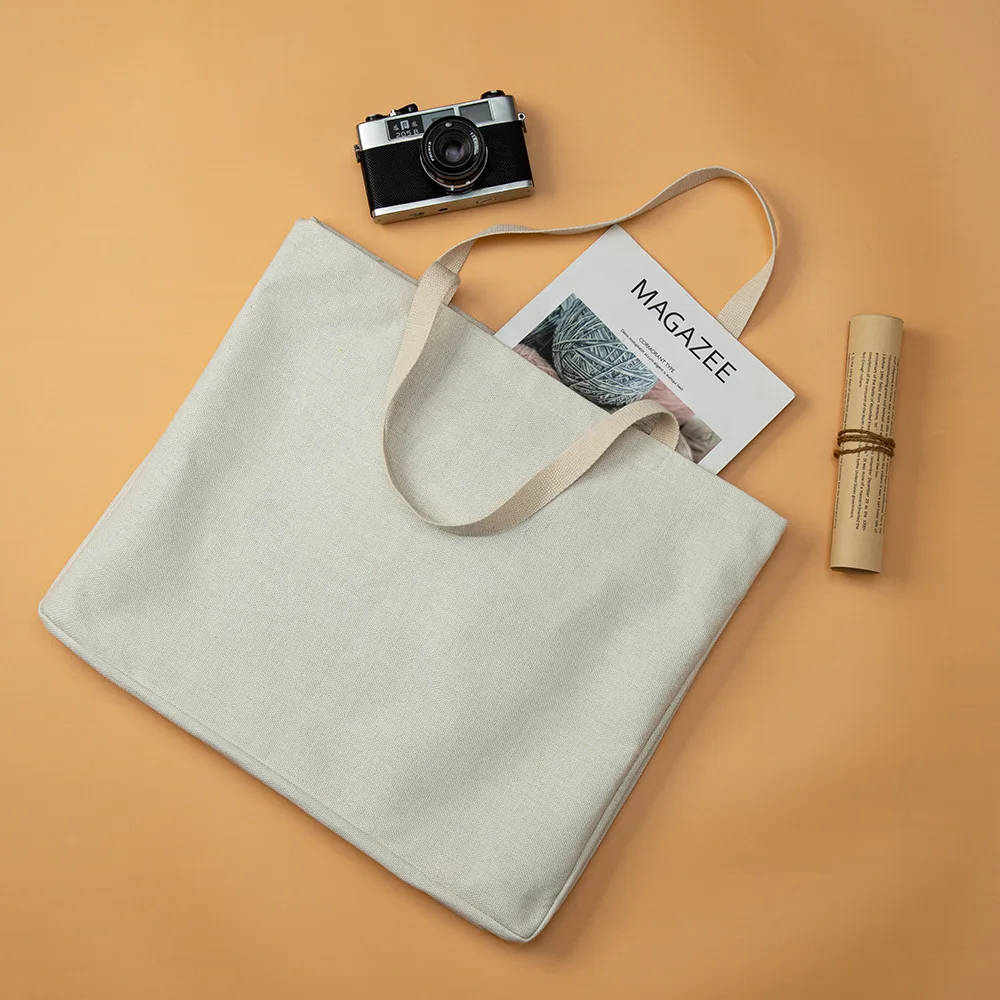 AGH High-quantity cotton and linen sublimation blank Tote Bag Shopping Bag for sublimation