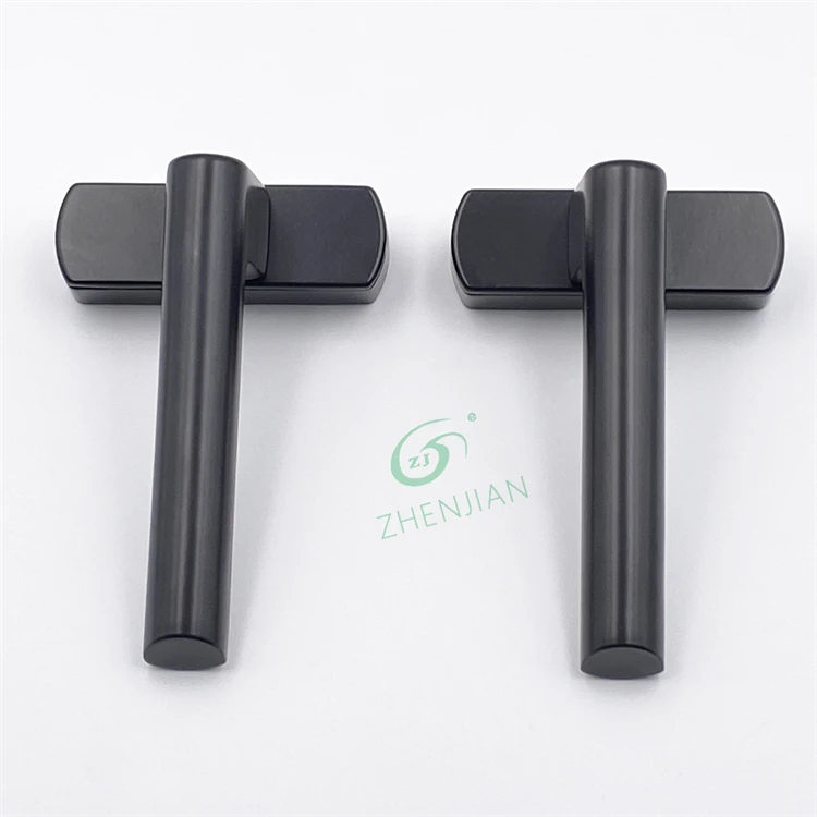Modern Design Aluminum Window Pull Handle Contemporary OEM Product Black Handle with Key Lock