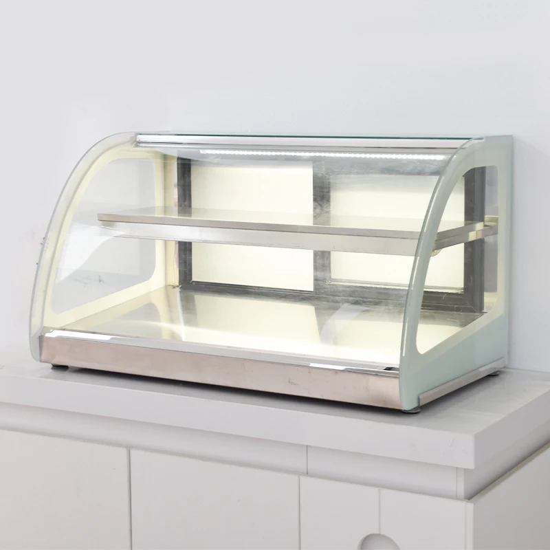 new product upright rectangle glass cupcake bread pastry cooling showcase marble based cake display cabinet