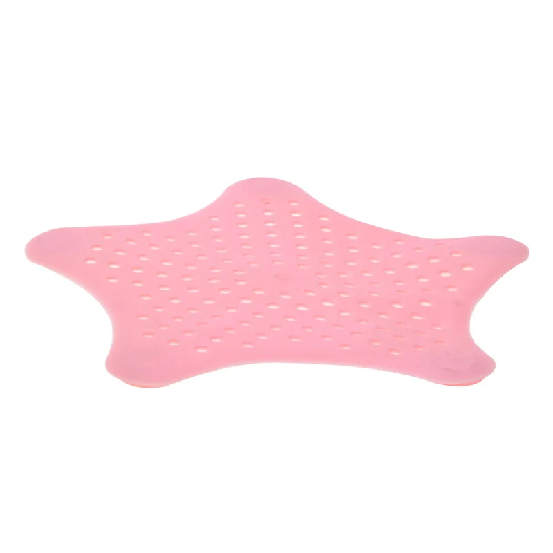 Five-pointed star starfish shape coaster cup mat silicone kitchen sink anti-clogging floor drain bathroom filter