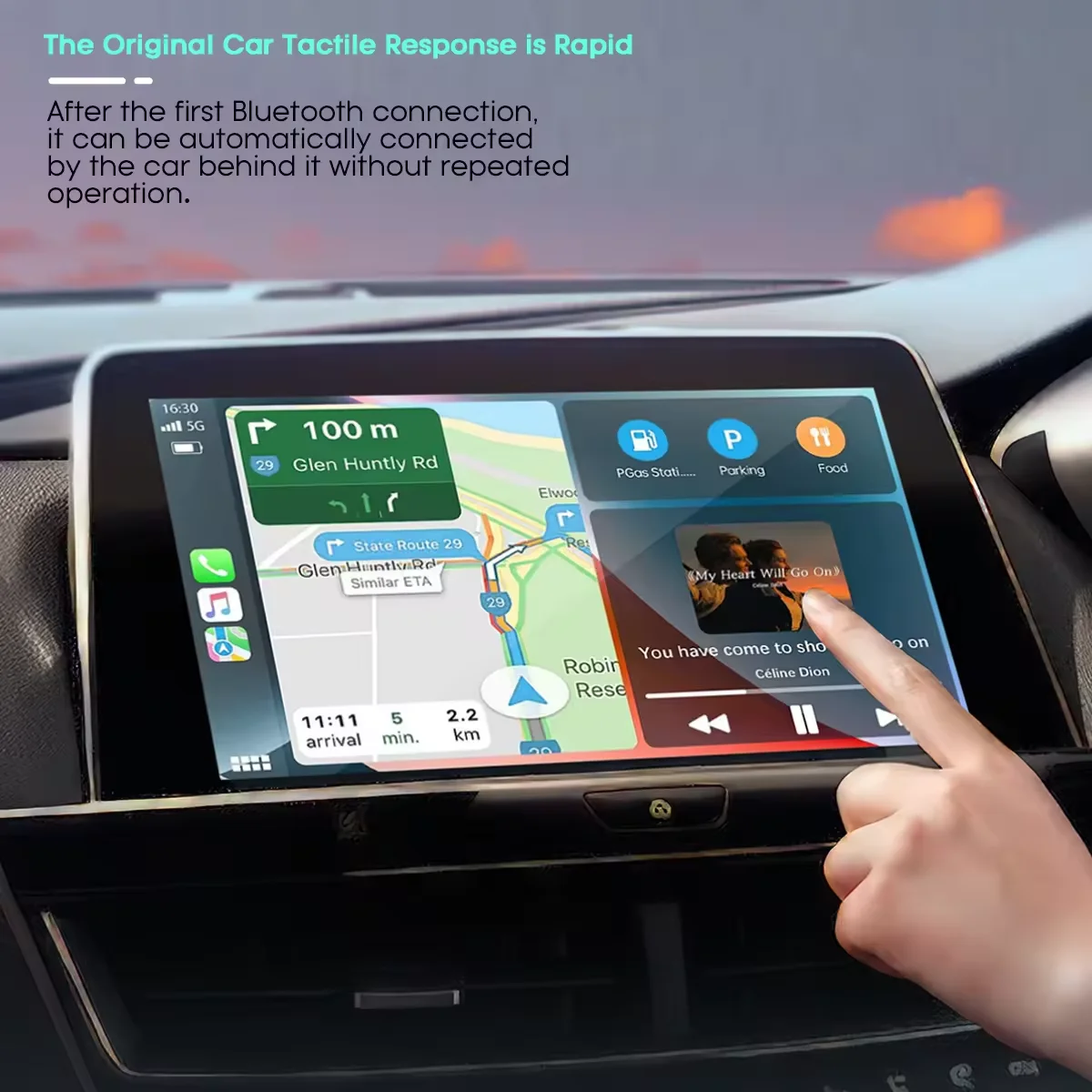 2024 Wireless Carplay Android Auto 2 in 1 Fit Adapter For Aftermarket Android Screen Car Plug and Play