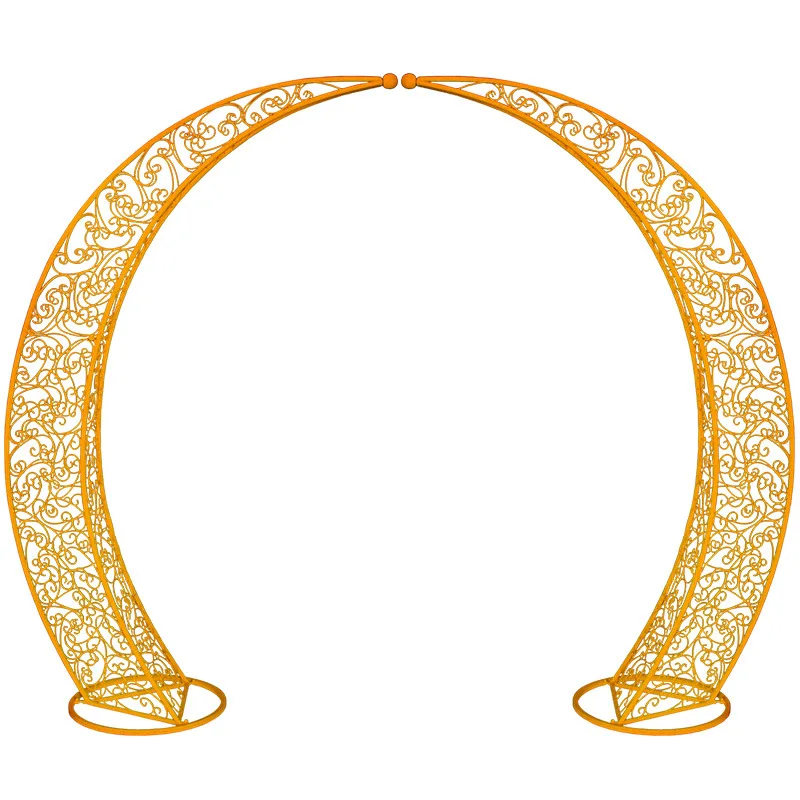 Wholesale Wedding Props Decorative Crescent Moon Metal Wedding Arch Backdrop Stand for Wedding Events