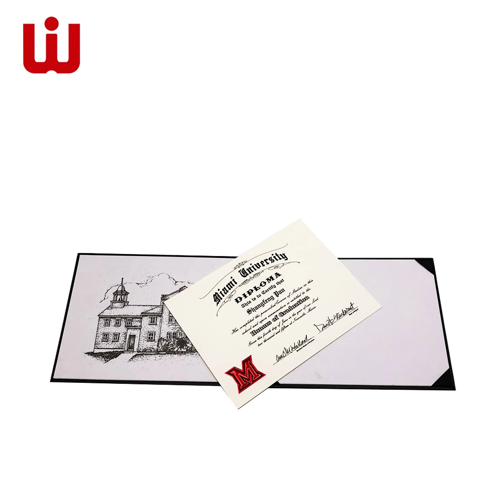 Custom logo Gold foil stamping certificate at lower price