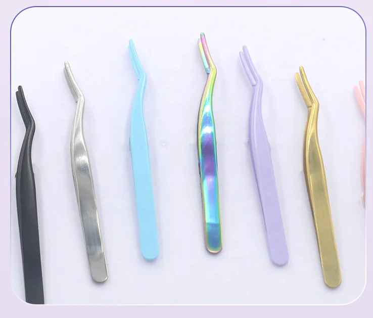 Wholesale Beauty Care Tools Makeup Eyebrow Tweezers Eyelash Extension Tip Useful Tweezers