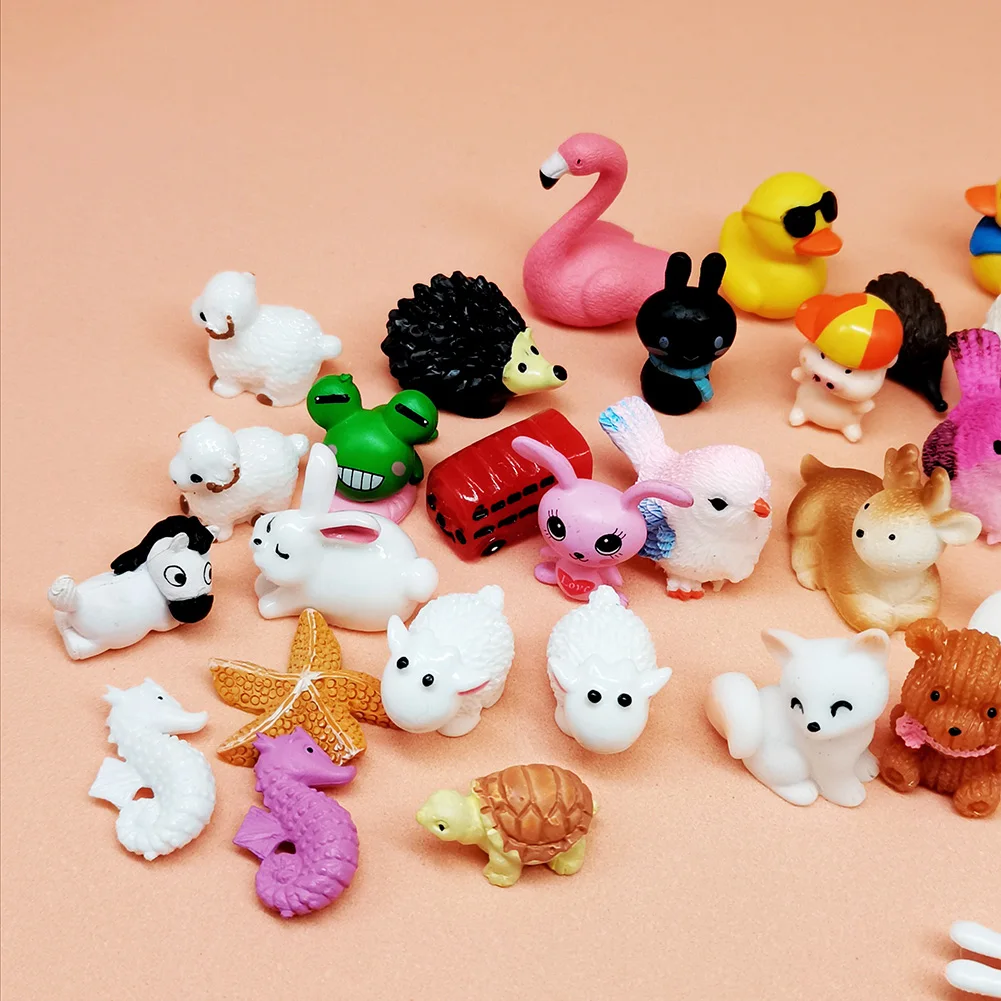 Hamster Cat Fox Flamingo Hedgehog Bird Bear Deer Sheep Moss Decoration Terrarium Kawaii DIY Art Accessory Miniatures Figurines