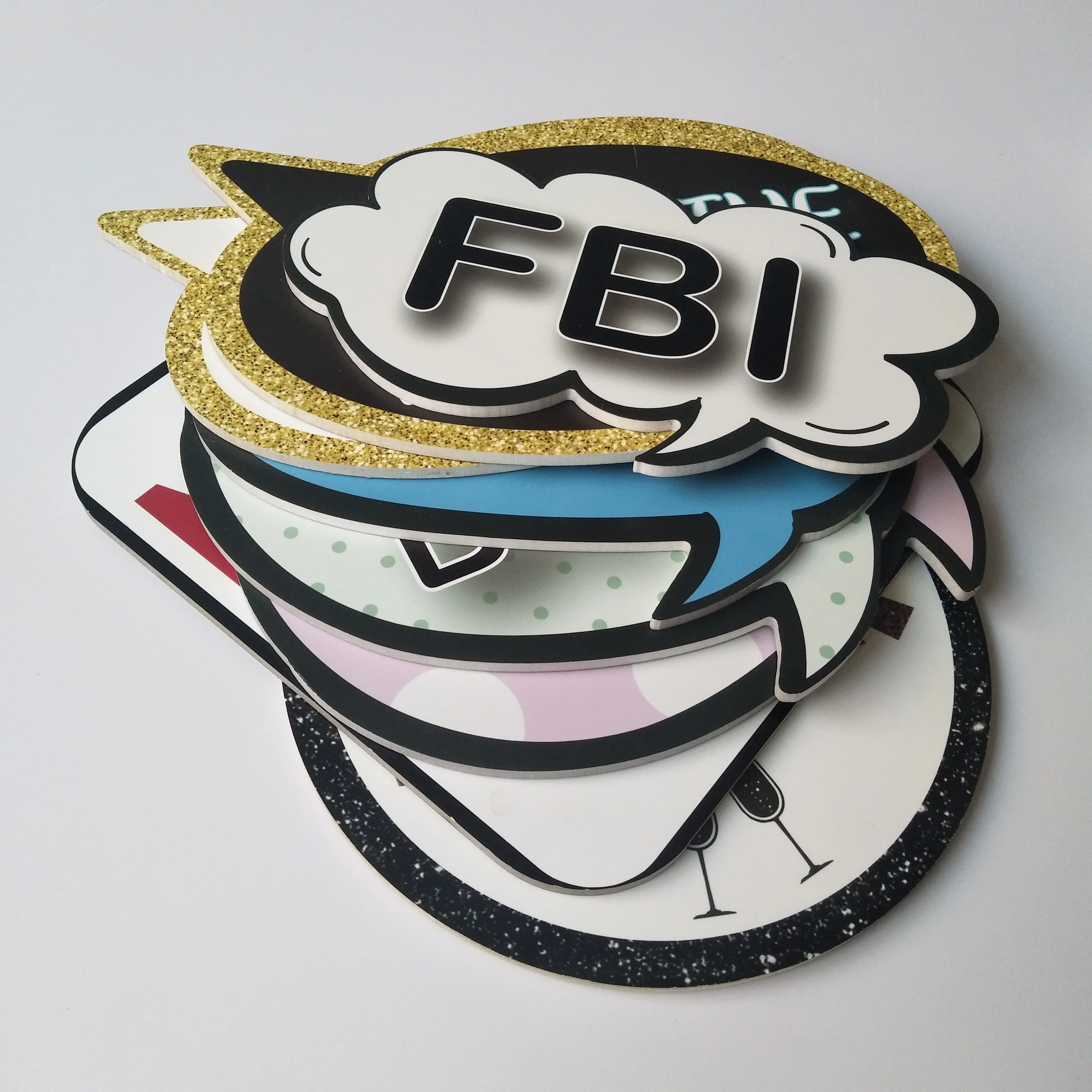 Uv Printed Fun Bridal Party Photo Booth Props 3Mm 5Mm Pvc Foam Board Photo Booth Props Sign