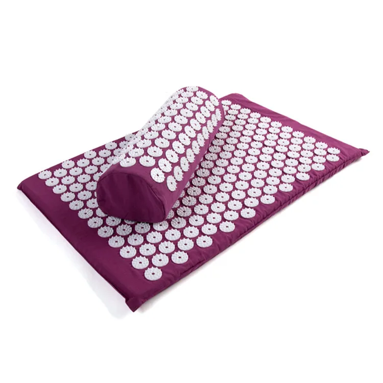 Pain Relief High Quality New Model And Pillow Set Purple Acupressure Massage Mat Plastics Spikes For Acupressure Mat