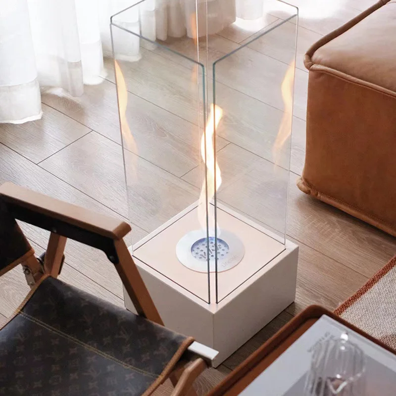Wholesale Hot Selling Home Decor Square Alcohol Indoor Metal Fireplace Table Top Fire Pit