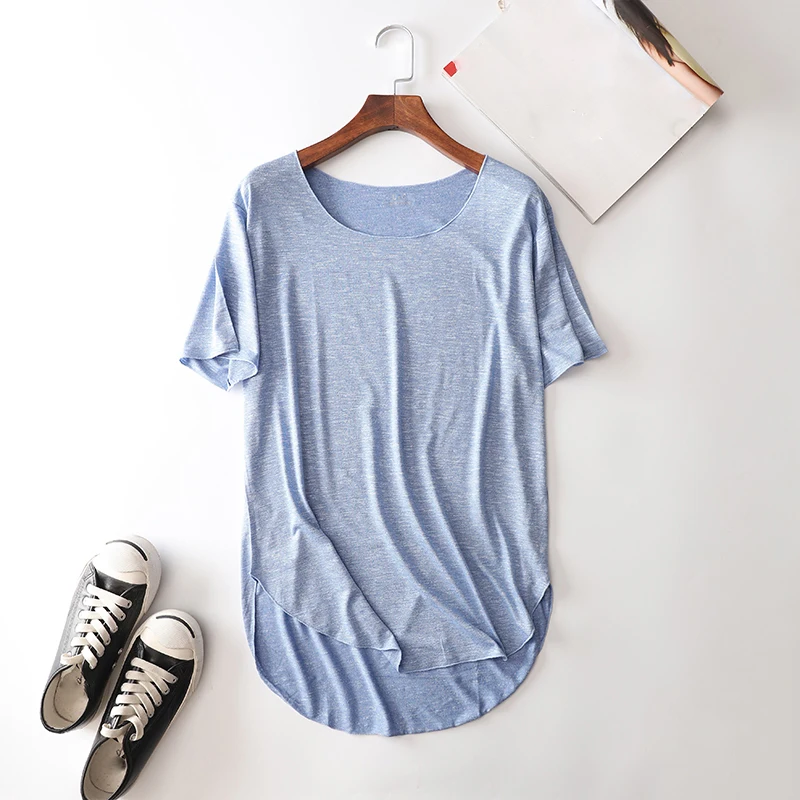 2022 femme bamboo t shirts  summer t shirts for girls tops clothes loose t shirts women cotton casual tshirt