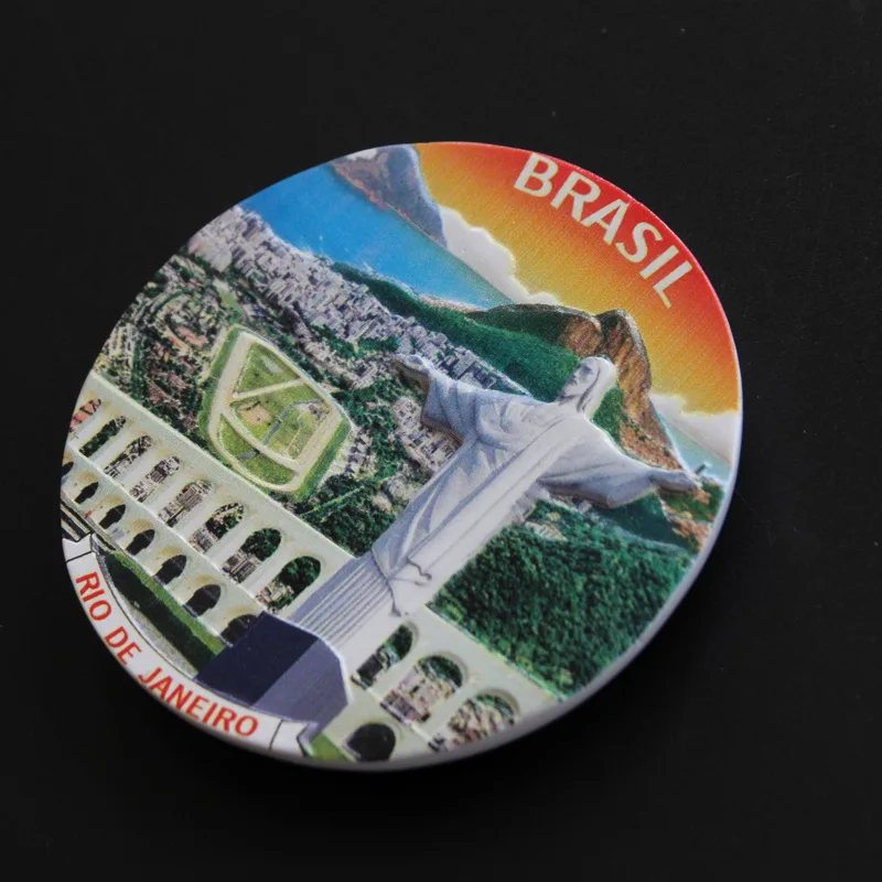Wholesale custom design Rio De Janeiro Brasil Dublin Ireland tourist souvenir resin city fridge magnet