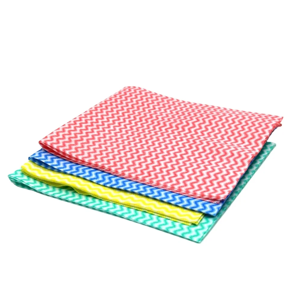 Целлюлозный полиэфирный материал, 4 цвета, складной набор, товары для пятен, переработанное многоцелевое очищающее полотенце