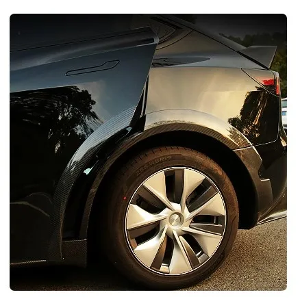 For Tesla Model Y 2021-2023 Wide Fender Flares Wheel Brow Protector Plate Spoiler Diffuser Bodykit Car Exterior Accessories