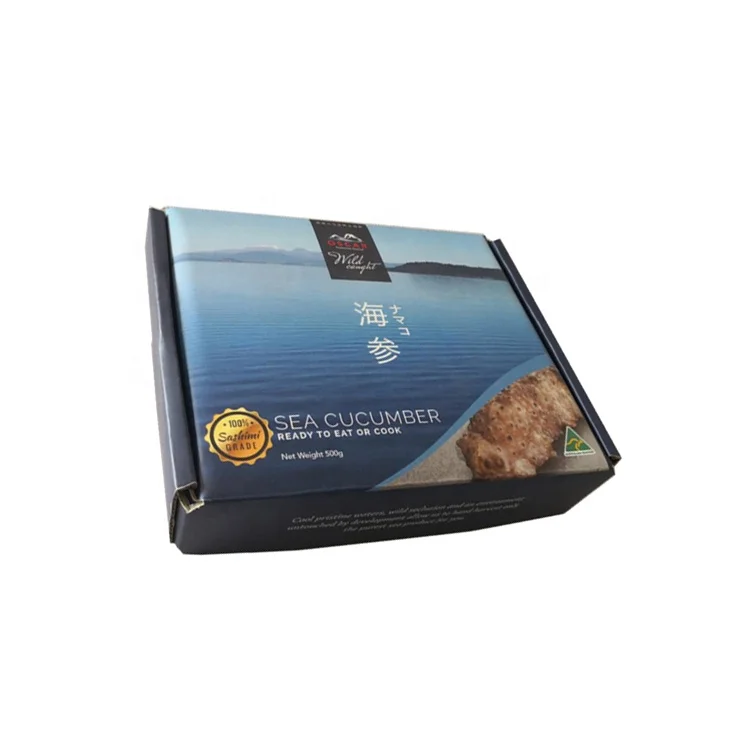 Factory price Hollow Sheet Frozen Fish Packing Boxes wholesale wax box for seafood