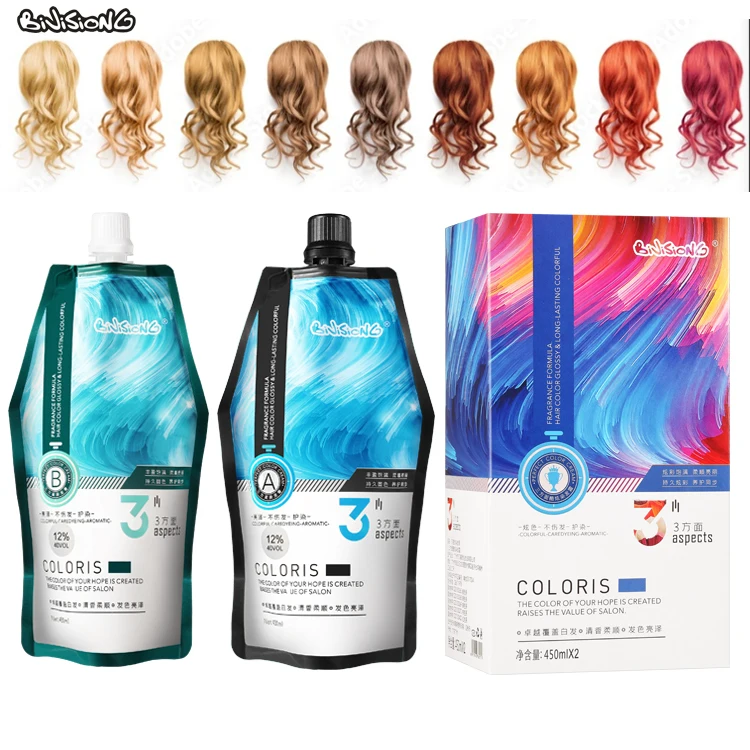 Permanent Dye Hair Color Factory more than 30 Colors Available Color Hair Colorant