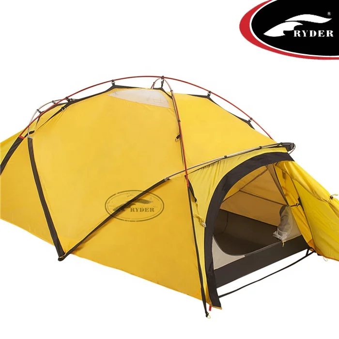 Professional High Altitude Windproof 2 Person 4 season Aluminum Geodesic Top Quality Tactical  Mountain Tent for Extreme Weather