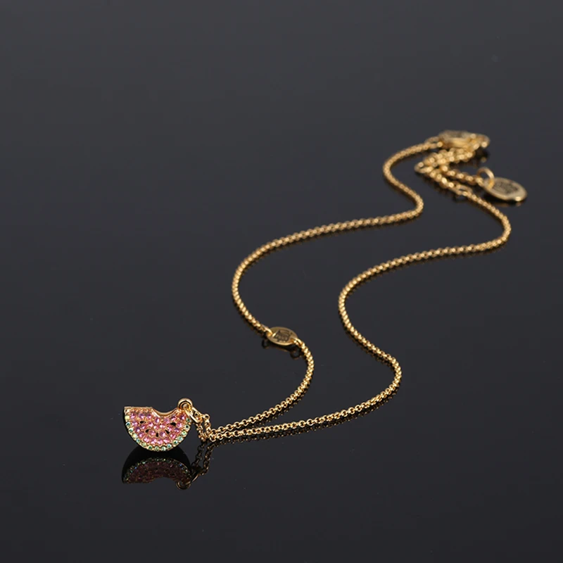 Red watermelon sweet stainless steel necklace