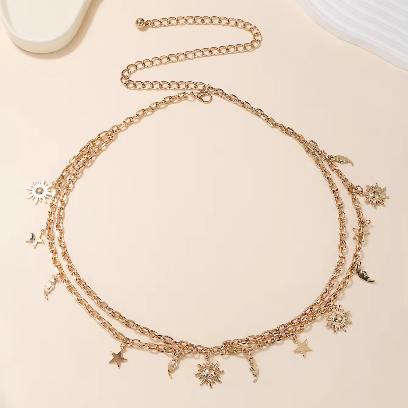 Latest Hot Selling Gold Plated Stainless Steel Waterproof Fine Chain Belt Belly Waist Body Chain