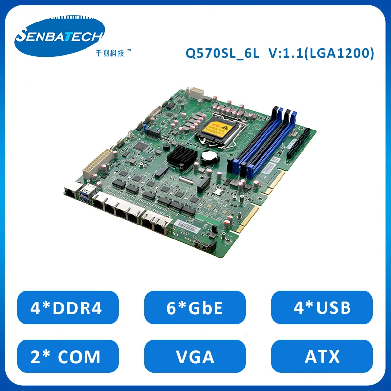Celeron i3/i5/i7/i7 Processor Q570 High-speed chipset Pfsense Router 3200MHz Dual DDR4 WIFI 5G Firewall Motherboard