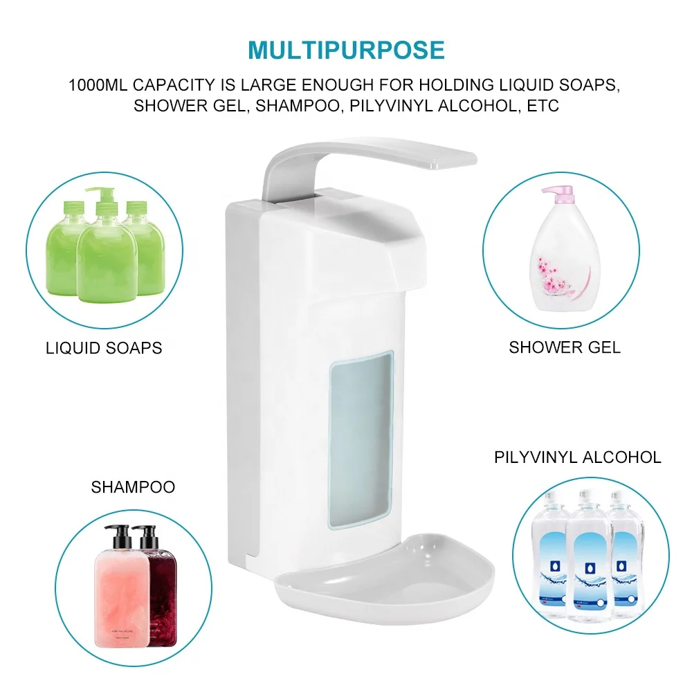 Elbow Sanitizer Liquid Soap Dispenser Plastic Pump for Kitchen Bathroom Toilet