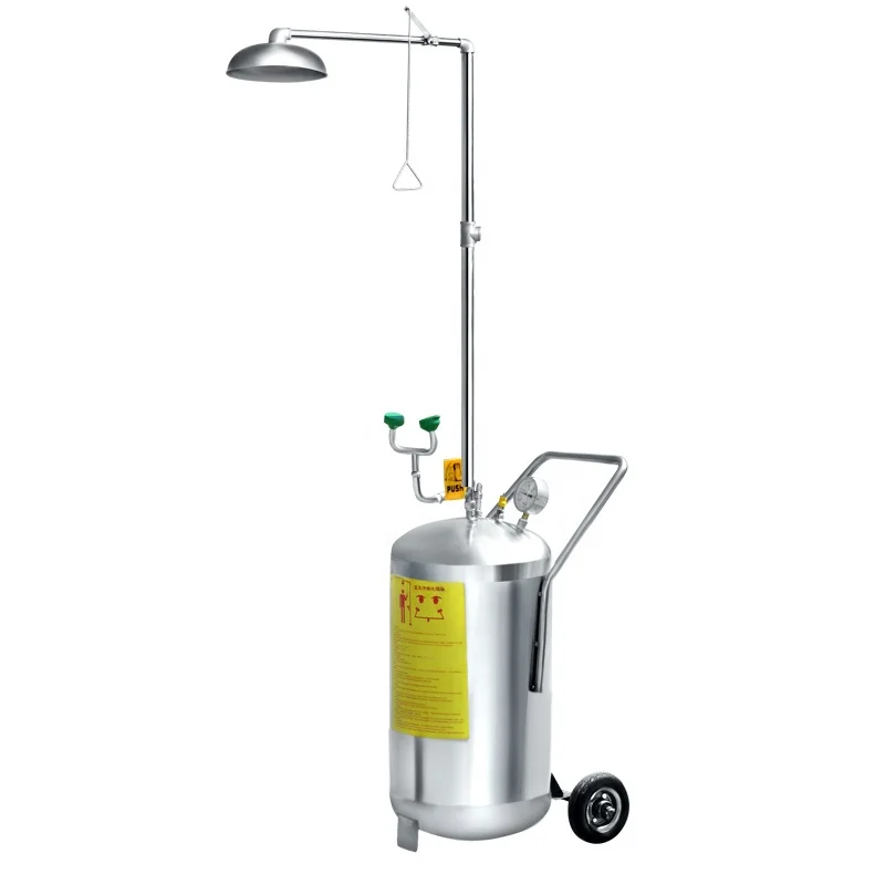 Support for custom 304 and 316 stainless steel Portable Eye Wash Shower with Water Tank Station tank eye washing station