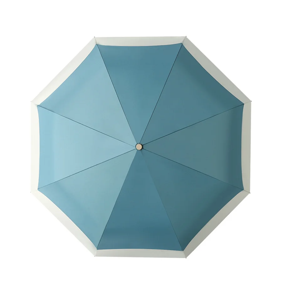 Korean Style Three Fold Automatic Fresh Folding Umbrella For The Rain Advertising UV Umbrella