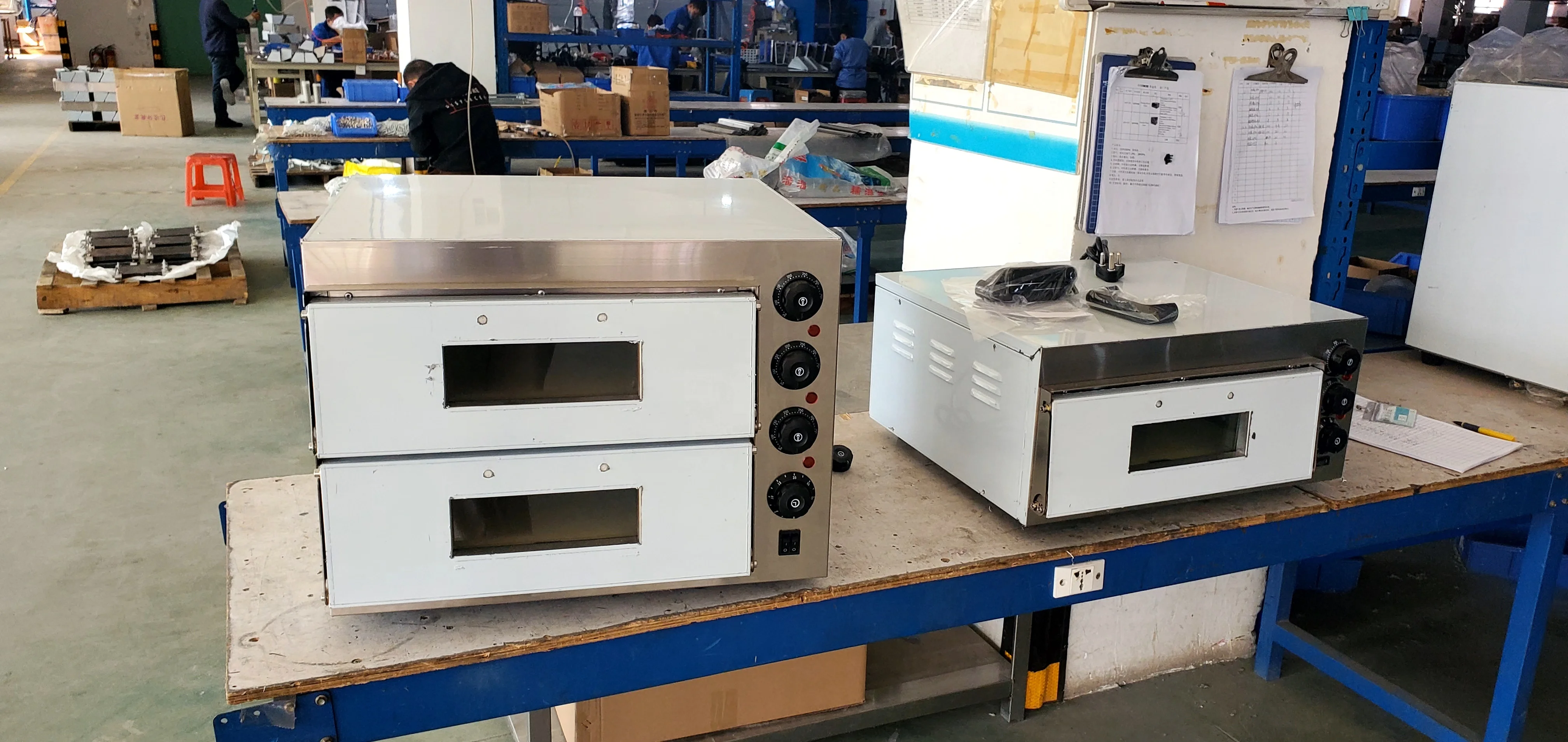 Double Pizza Oven Electric with Stone Plate Comercial Baking Ovens for pizza Temperature 350 Celsius Degree Home Pizza Cone Oven