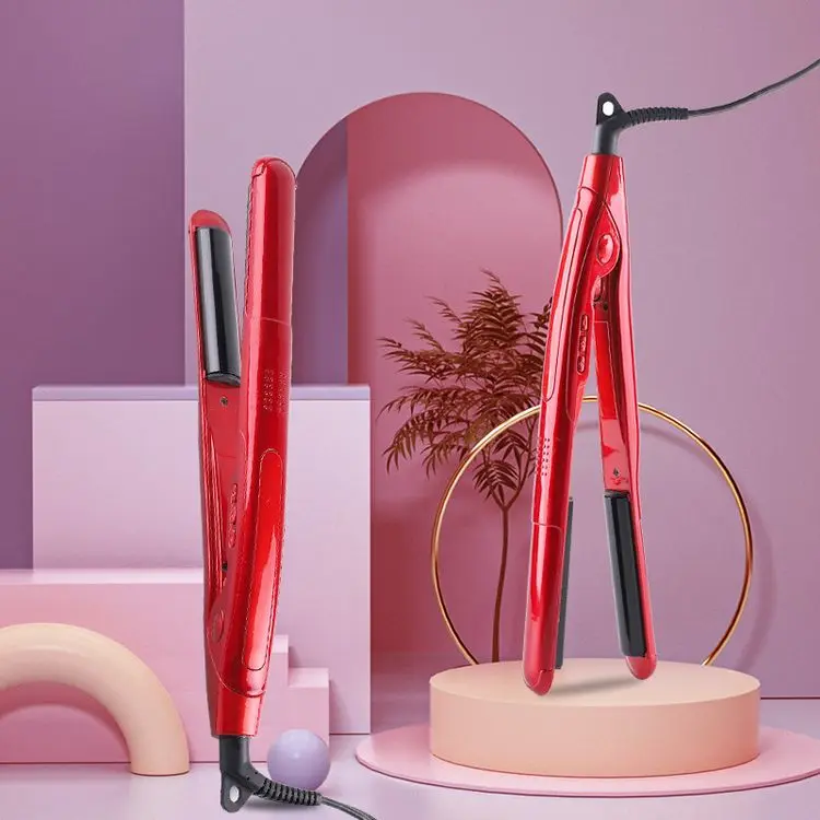 Hot Selling Private Label Ceramic Coating Hair Straightening Styling Tool Flat Iron Titanium Hair Straightener Curling Iron