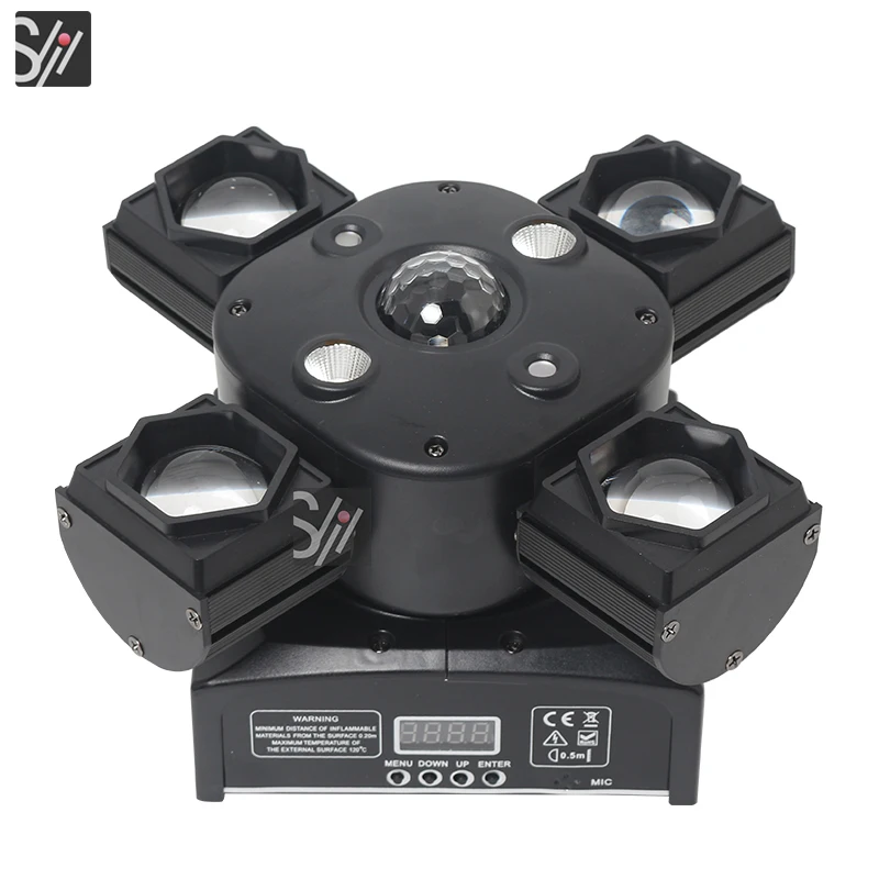 DMX Stage Light Mini LED Moving Head Light 4in1 RGBW Beam Laser Strobe Disco Wedding Controladora Iluminacao Dj Profissional