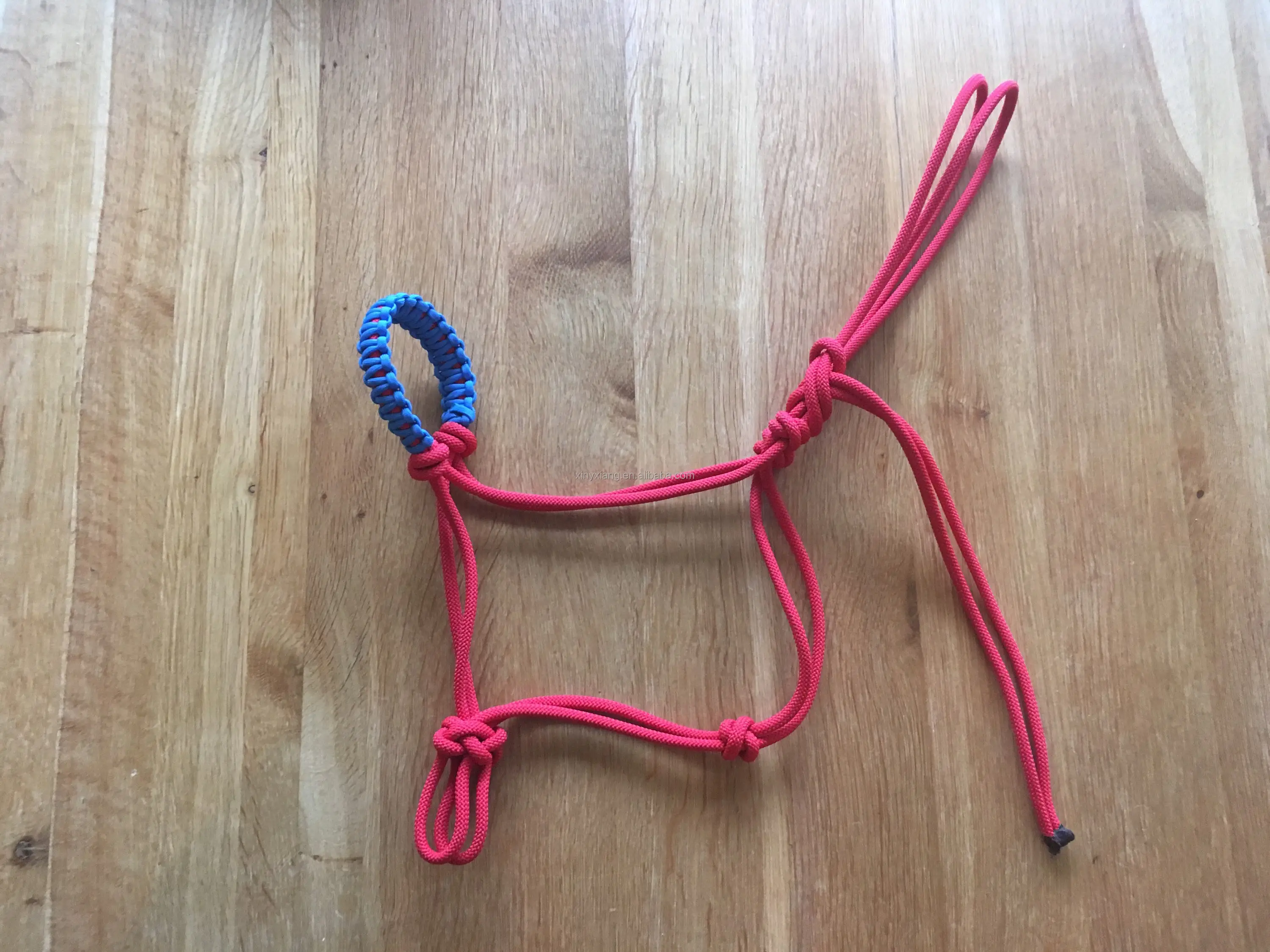 Factory Custom Full Size Braided Handmade Rope Halter, Handmade Braided 2 Knot Rope Halter, Rope Weave Horse Halter