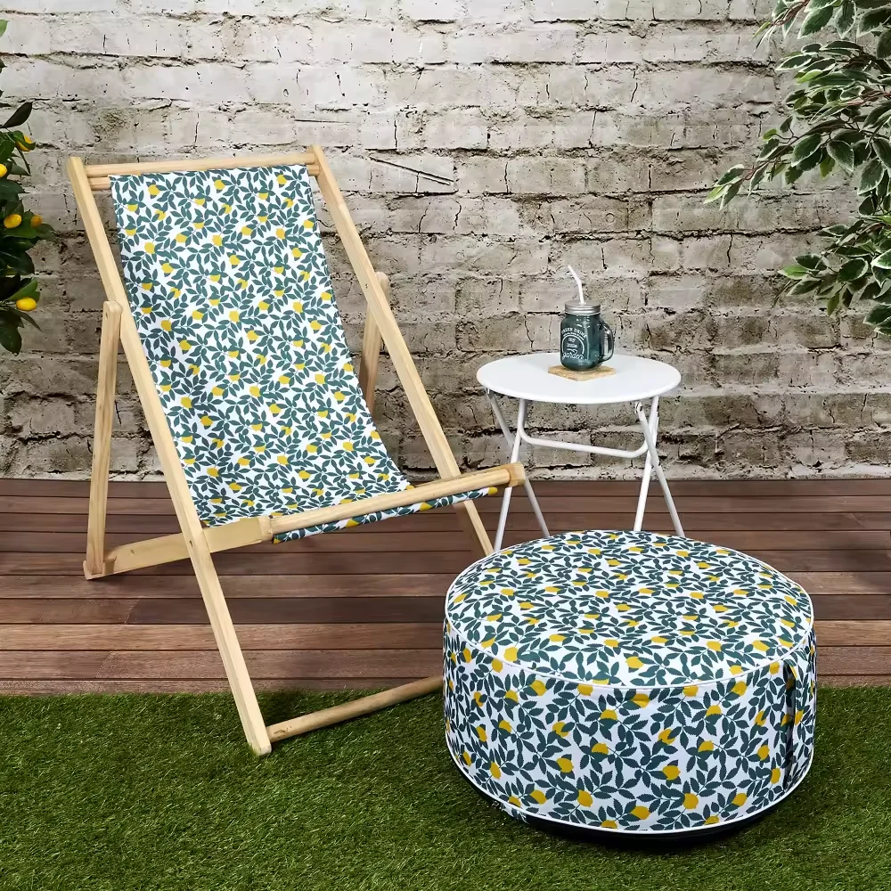 Patio Furniture Outdoor Ultralight Beach Chair Beach Lounger Chairs Foldable Camping Chair Wooden Deckchair