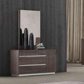 NOVA Minimalist 5 Pieces Melamine Bedroom Sets Led Light Headboard King Bed Room Suite Furniture Minimal Queen Size Double Beds