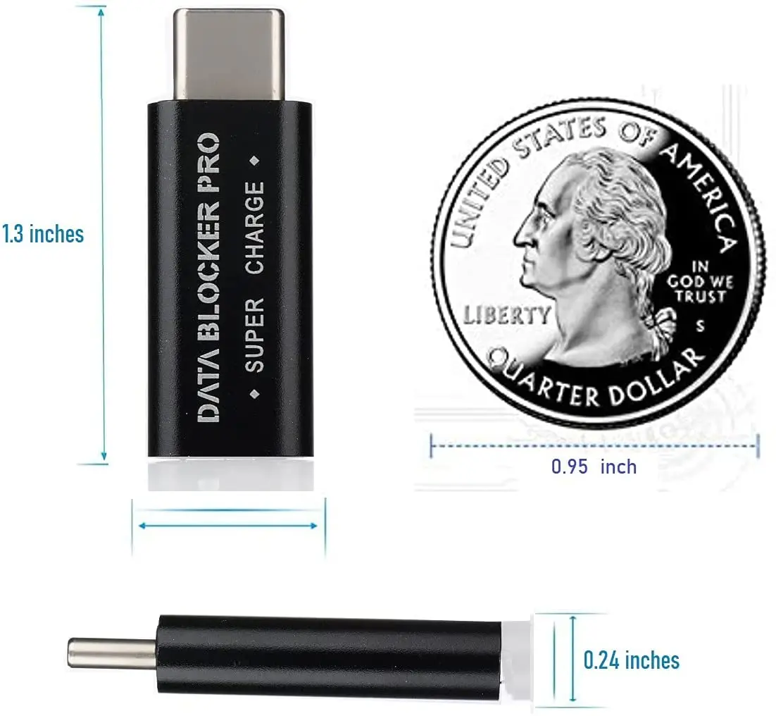 50V-5A супер зарядное устройство USB-C данных блокиратор Pro Defender USB