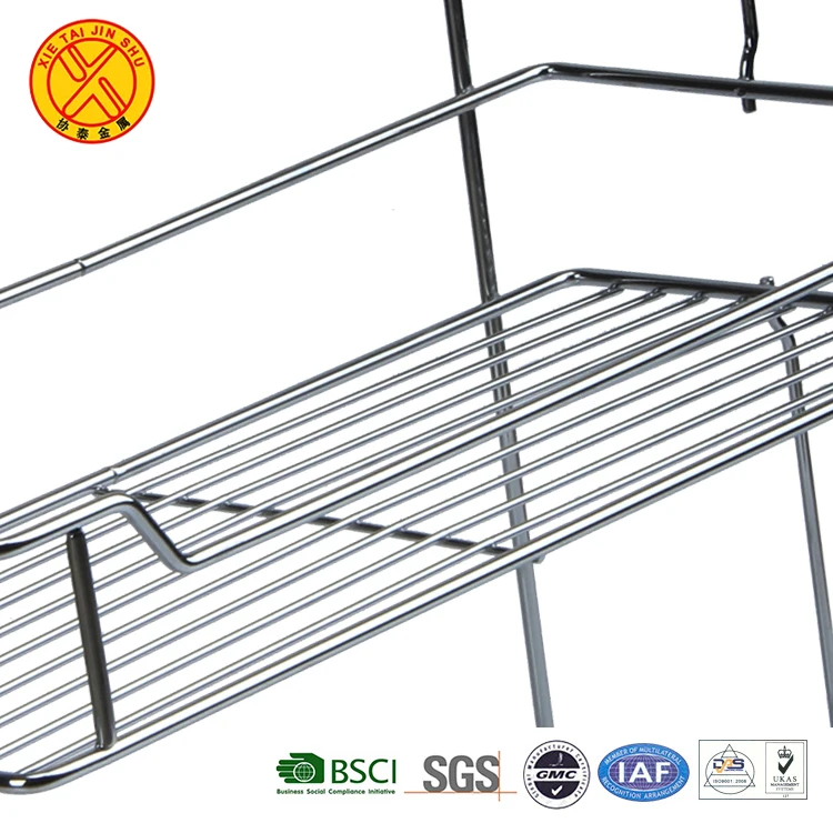 Hot Sale stainless steel bathroom Three layer sundries shampoo rack