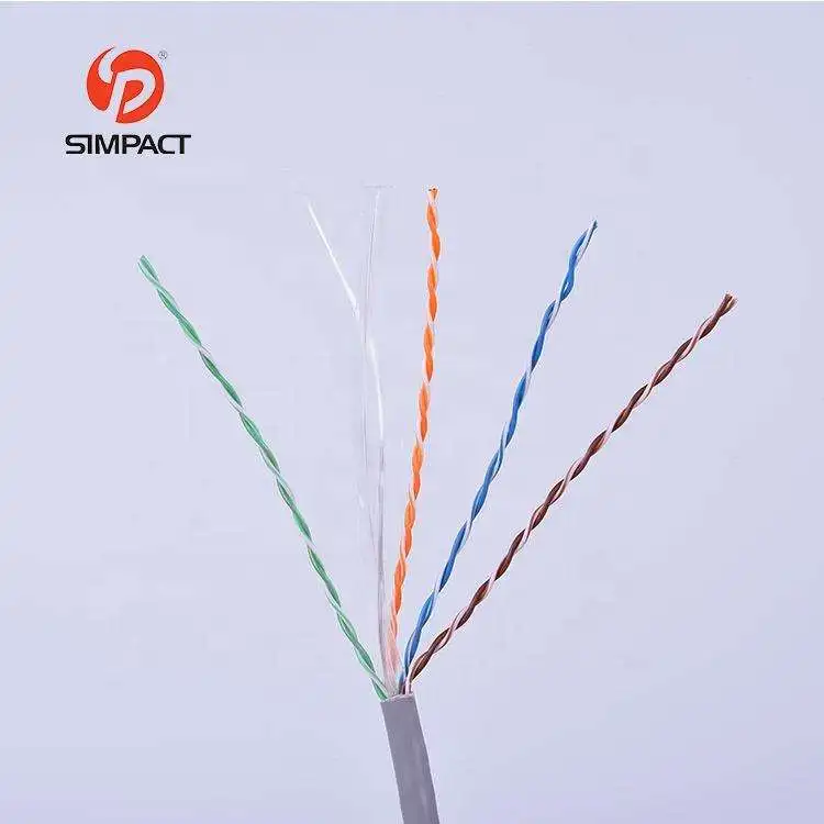 Simpact Custom High Quality Pvc/Pe/Lszh/Cmp/Cmr Jacket Cable Ethernet Cat 6 305M Outdoor Cable Network