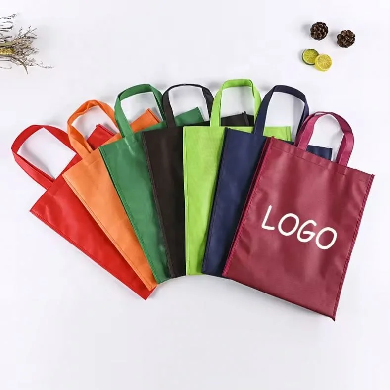 Wholesale High Quality Eco Friendly Cheap Price Colourful Non-Woven 80G 90G Shopping Tote Bags With Custom Logo And Size