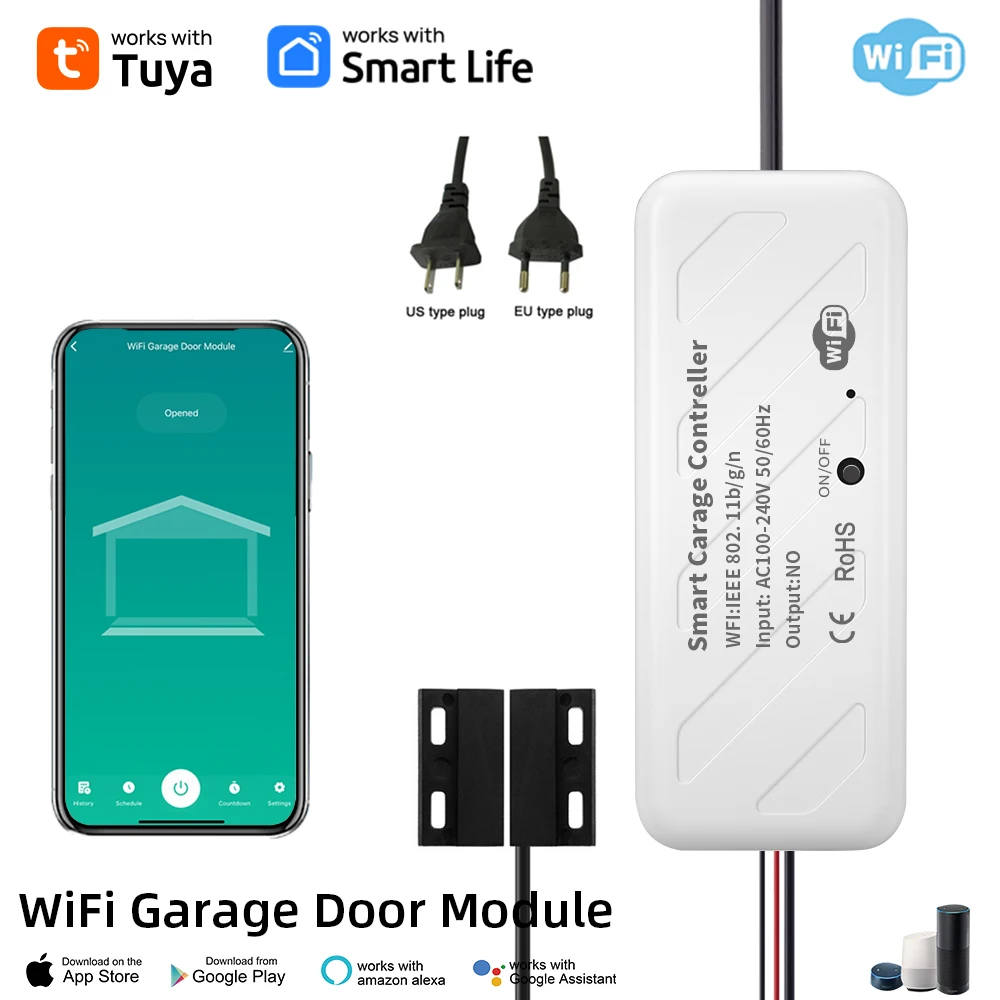 Factory supply Wireless WIFI Garage Door Opener Sliding Gate Controller module Support Smart Life APP switch