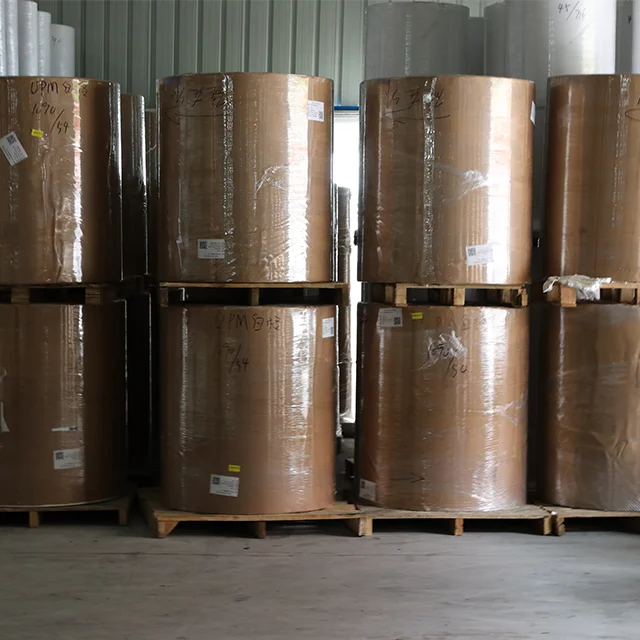 Custom 48gsm/55gsm/70gsm Printing Jumbo Roll Label Raw Thermal Transfer Adhesive Paper