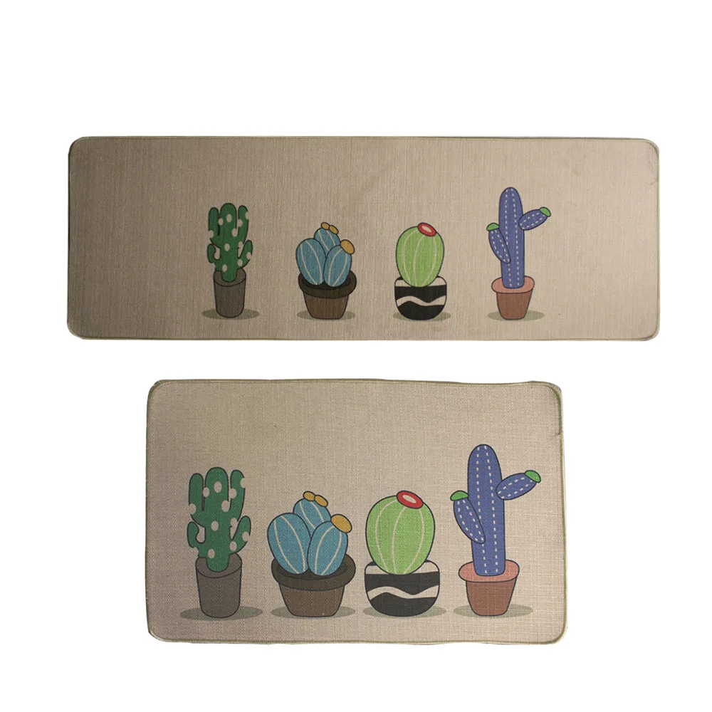 Оптовая продажа с фабрики, напольный коврик из натурального каучука и льна, нескользящий коврик, коврик для ванной, гостиной, кухни, коврик 2 размера по индивидуальному заказу