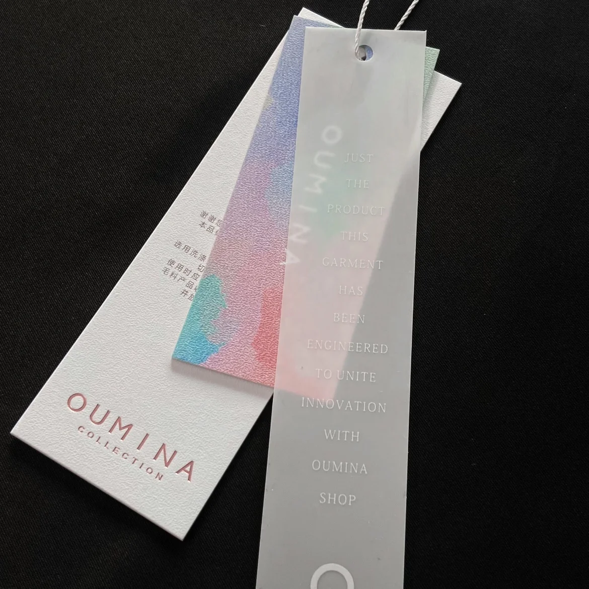 Wholesale Cheap Custom Clothing Tag Price Size Tag With Own Embossed Logo Special Paper Swing Tags Hologram Label