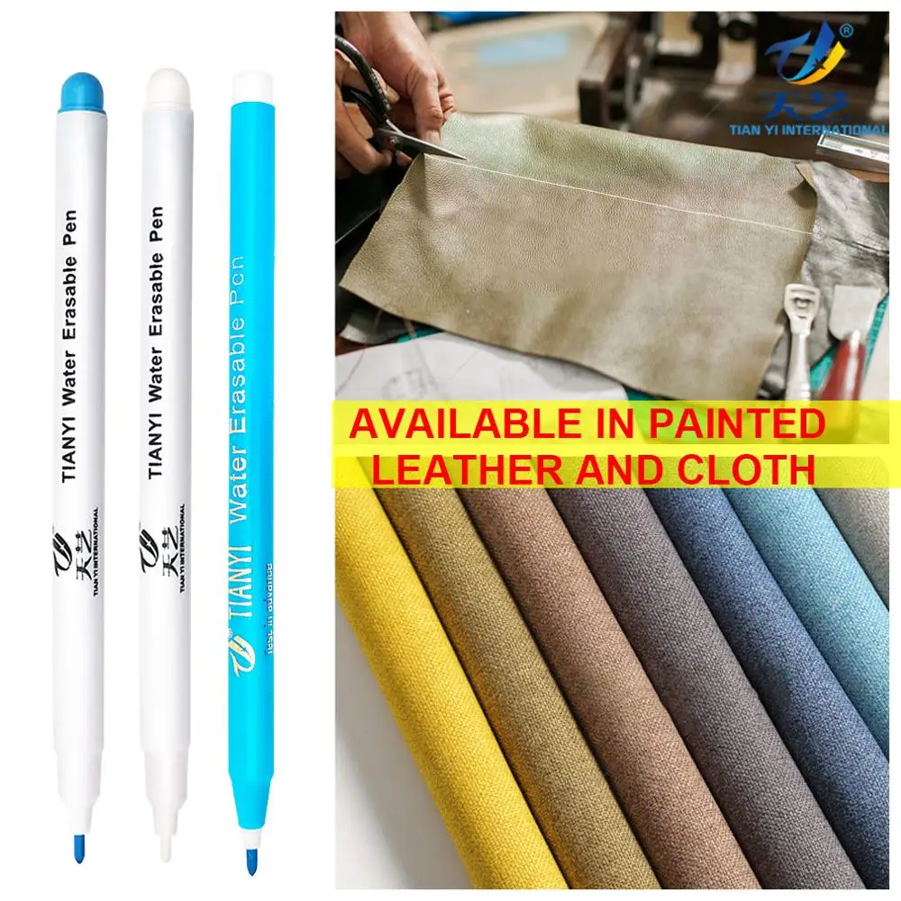 Air Erasable Fabric Marking Pen Disappearing Ink Makring Pen 6 Assorted Colors Fabric Marker Water Soluble Ink Pen for Embroider