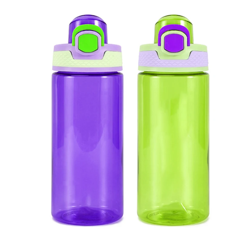 Eco Friendly 500ml 600ml 700ml Sport Plastic Water Bottles with Straw