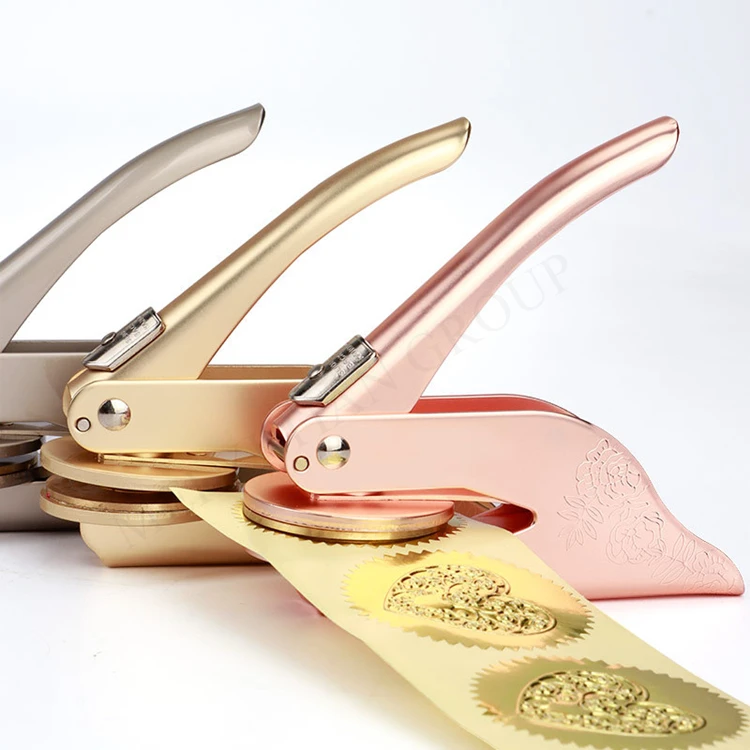 Custom Logo Manual Pliers Stamp Embossed Machine Material Embossing Stamping Metal Pliers Stamper Embossed Steel Seal Stamp