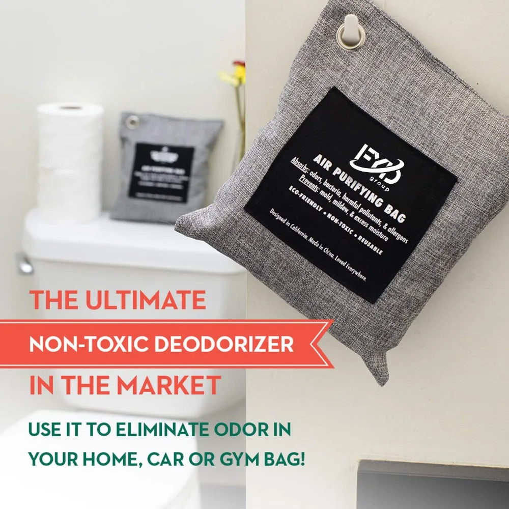 200g Bamboo Charcoal Bag Odor Absorber Activated Charcoal Air Purifying Bags in Stock